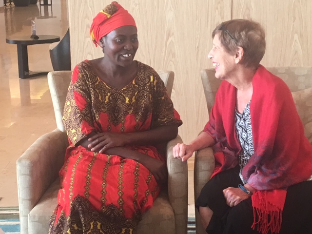 Susan meets her sponsor sister in Rwanda, whom she sponsors through Women for Women International