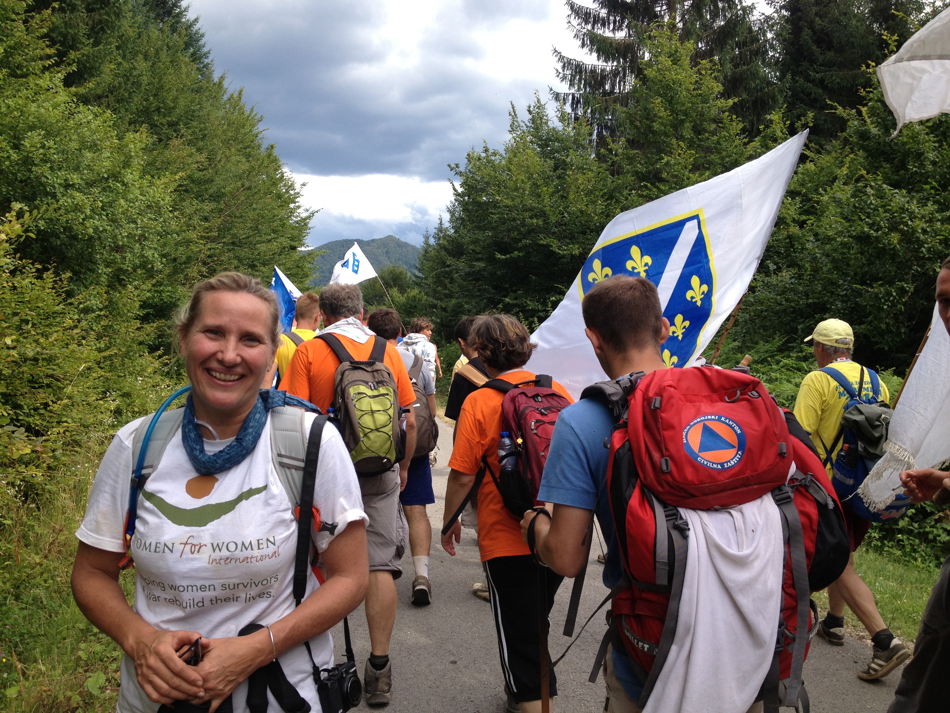 Tracy Craighead marked 75 miles to support women survivors of the war in Bosnia