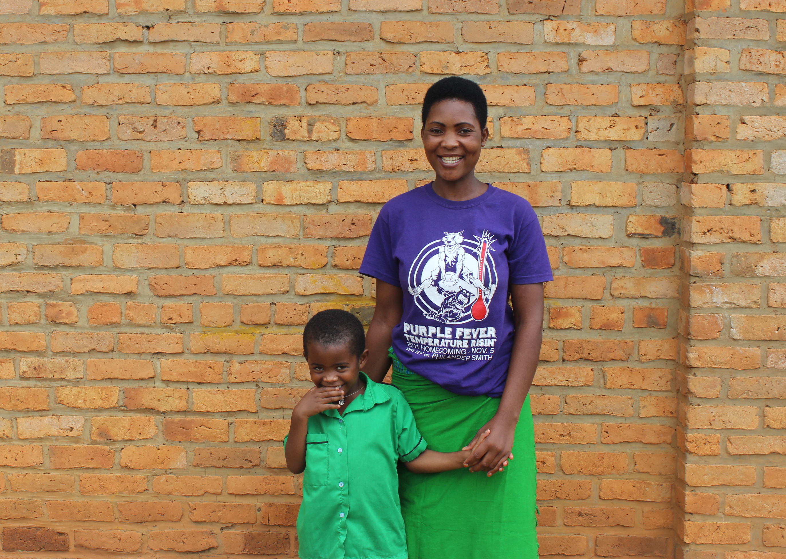 Sandrine with her daughter