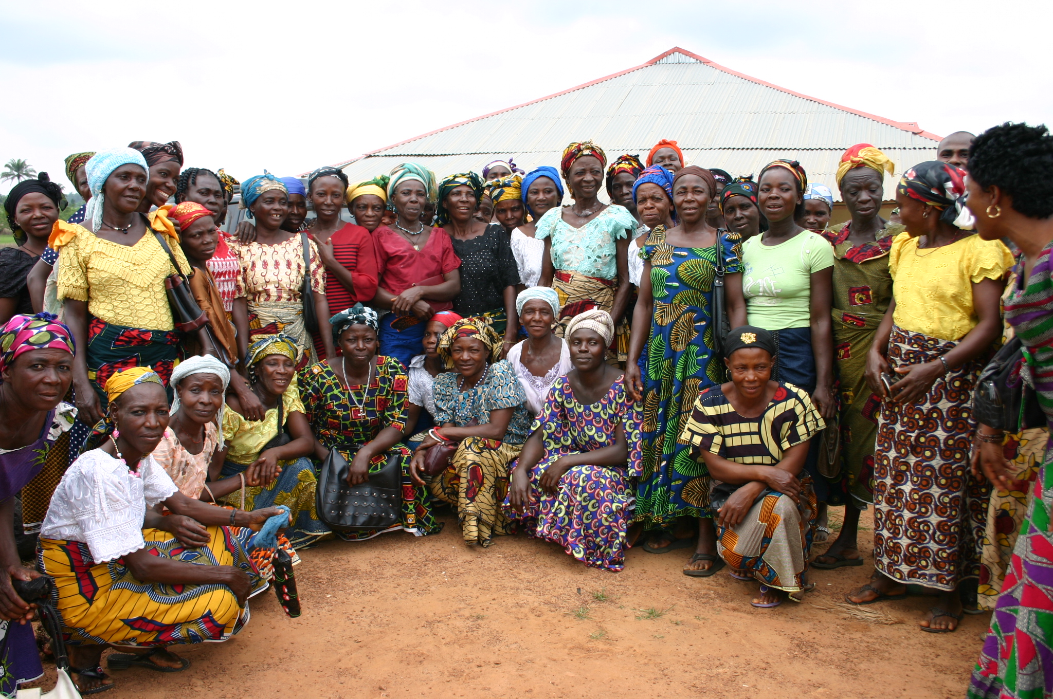 Zainab with her class in Nigeria