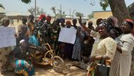 Saratu and her group earlier this year on International Women's Day