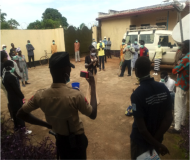 The South Sudan team hosting a COVID-19 training for visual and hearing impaired people