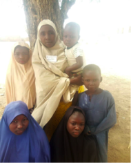 Hassana with six of her children