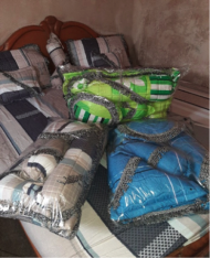 Bags and wares made by Hassana to be sold