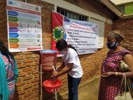 Because of the pre-existing risk of Ebola, places in the DRC have hand washing stations