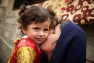 Iraqi participant and her child