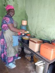 Saratu in her catering business