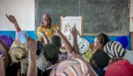 Stronger Women Stronger Nations Program classroom in Birava, DRC. Photo by Ryan Carter.
