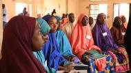 A photo of women at a WfWI meeting in Nigeria