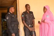 Hadiza and police officers
