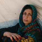 Syrian woman in camp
