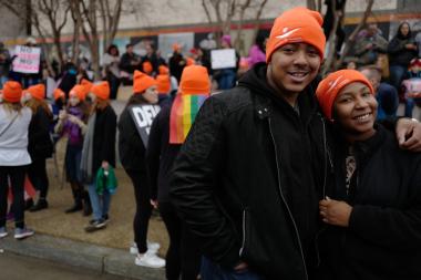 women's march couple 