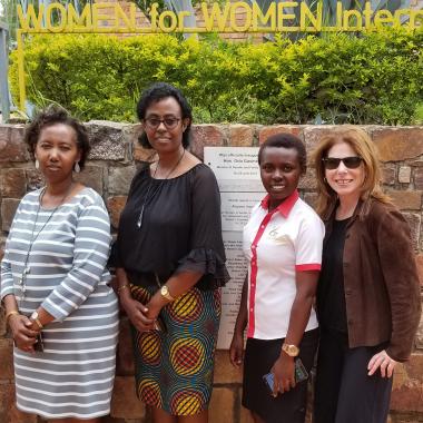 Karen Sherman and Women for Women International- Rwanda team