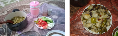 Images of two meals, made by Sazgar