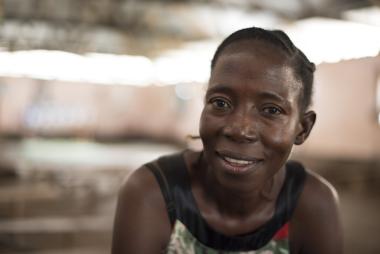 Pascalina from South Sudan smiles at the camera. Photo credit: Charles Atiki Lomodong