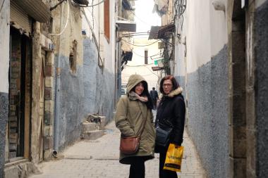 Zeina at the old city with mother