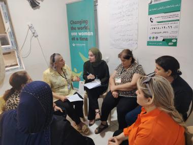 Iqbal at WFWI center Iraq
