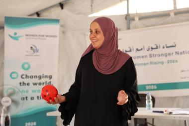 Sahar participating in Stronger Women Stronger Nations program, Gaza