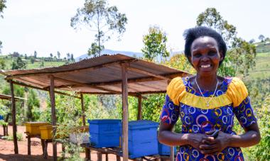 Rowandan woman smiling