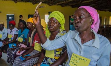 Women meeting in Village Savings and Loans Association in Nigeria