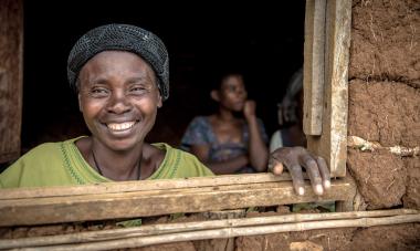 Happy woman from Democratic Republic of the Congo