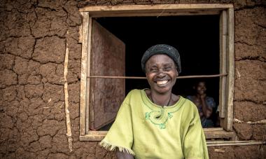 DRC woman smiling 