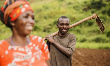 Members of the Isangano cooperative formed by Women for Women International graduates in Rwanda. Photo credit: Serrah Galos