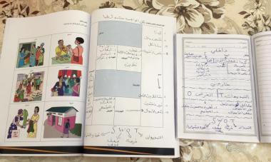 Image of participant workbooks with exercises and illustrations