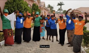 Change Agents in Nigeria, cheering in celebration