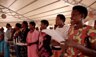 Group of Women in Rwanda singing. Photo credit: Aidan O'Neill