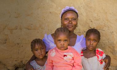 mother with three children