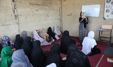 classroom in afghanistan floor