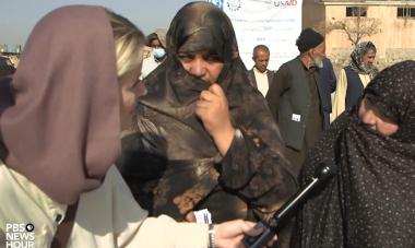 PBS interviews women in Herat, Afghanistan February 2022