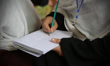 Woman writing