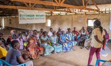 Women in South Sudan gather for the Change Agents program