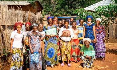 Group of women at the WfWI training center in Rugembe, DRC
