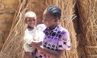 Nerat and her son Bright smiling