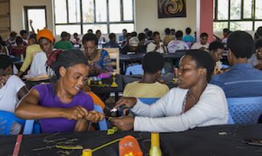 women helping each other