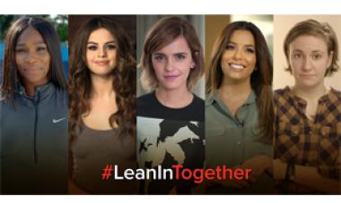 collage of women with text #leanintogether
