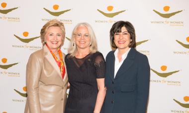 Hilary Clinton with others