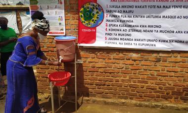 Handwashing stations in the DRC during COVID-19