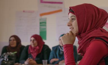 classroom in syria, Women Now for Development