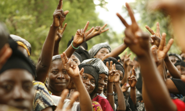 Peace Sign Fingers Banner