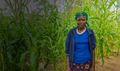 Nigerian woman in field