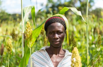 south sudan woman in field