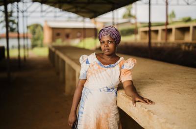 Rwanda woman looking at camera