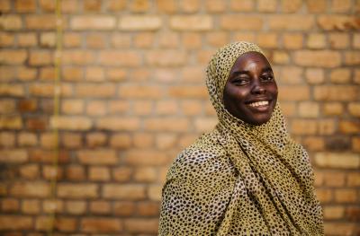 Rwanda women with headscarf