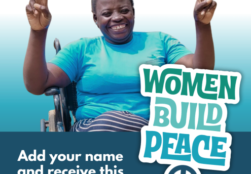 Free Women Build Peace Sticker Offer